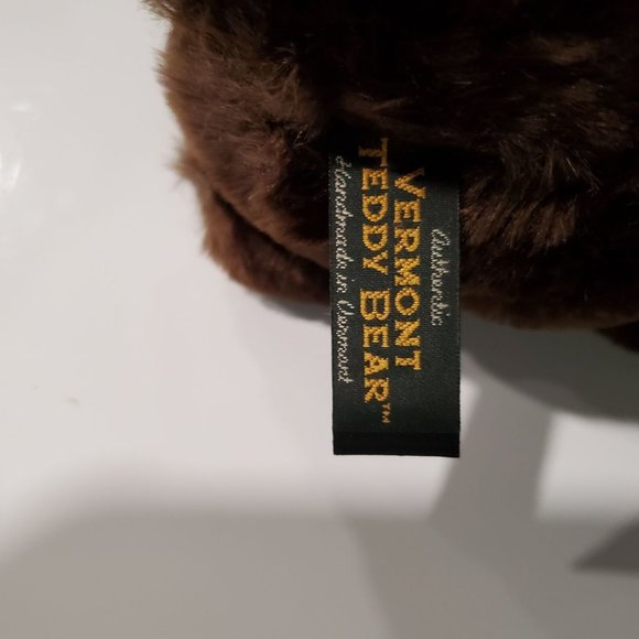 Vermont Teddy Bear Dark Brown with I love You Heart and Tux Tie and Collar - Picture 8 of 8